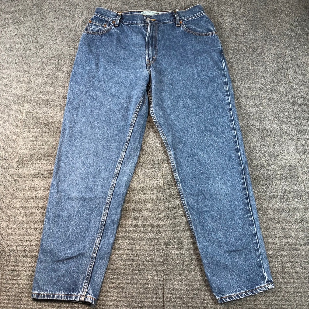 VTG Levis 550 Classic Relaxed Tapered Jeans Blue Womens‎ Size 14M Denim